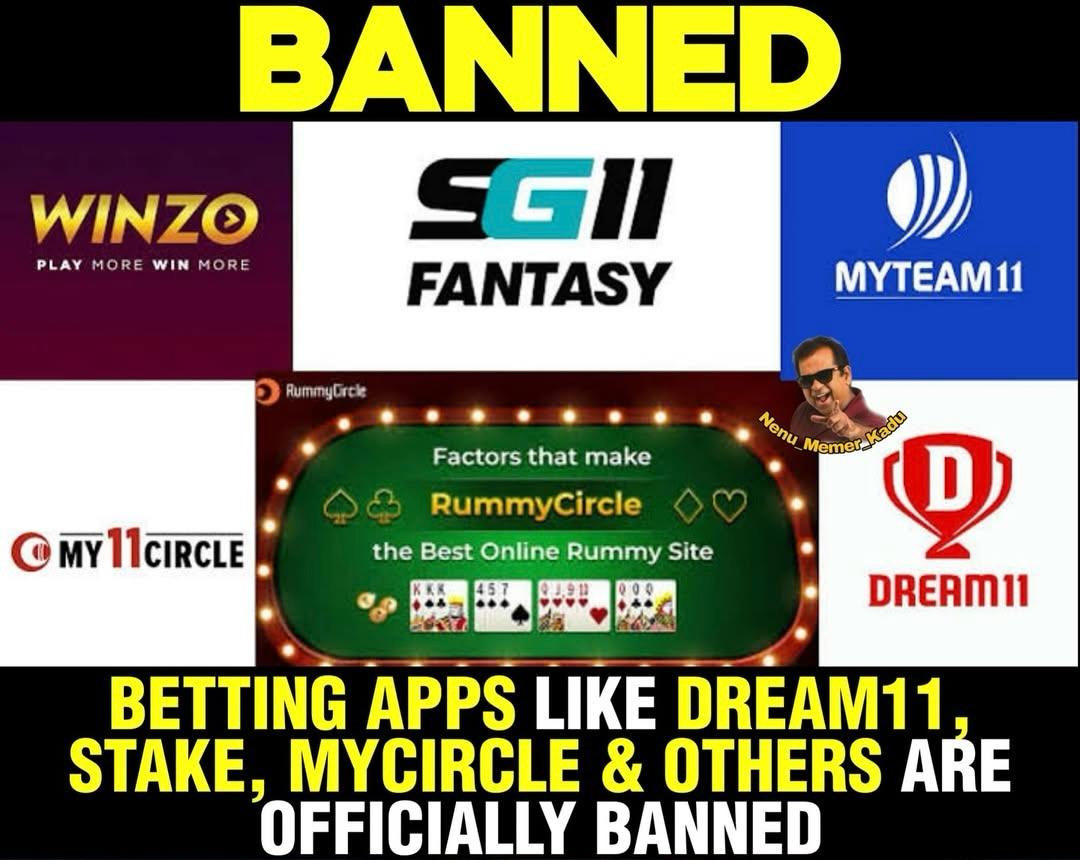 India bans real-money gaming apps like Dream11, MPL, Zupee under Online Gaming Bill 2025