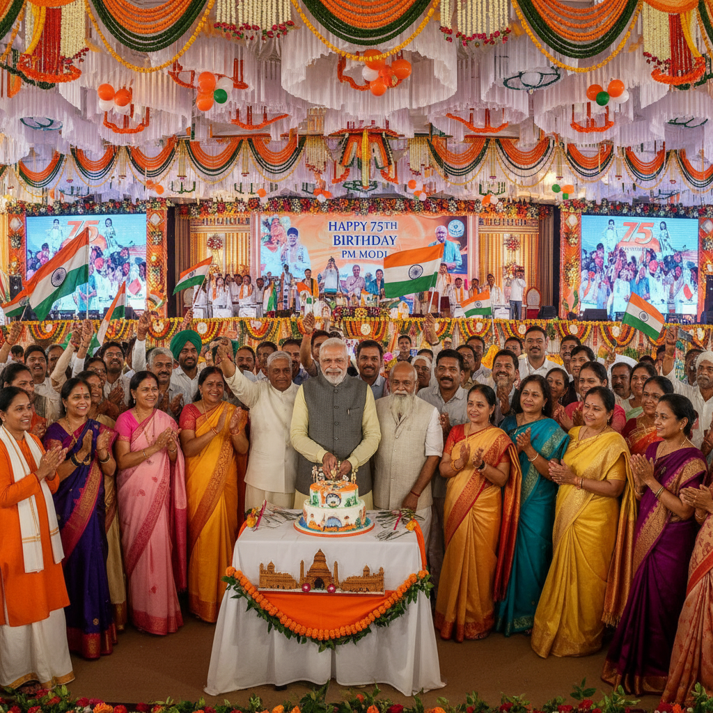 “PM Narendra Modi 75th Birthday Celebration with Nation’s Grand Tribute”