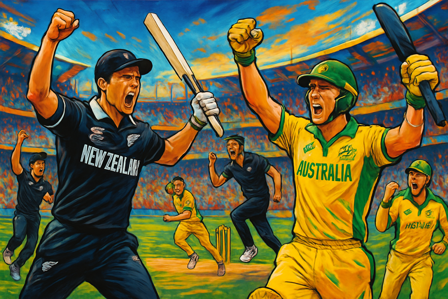 New Zealand vs Australia cricket rivalry trending match highlights
