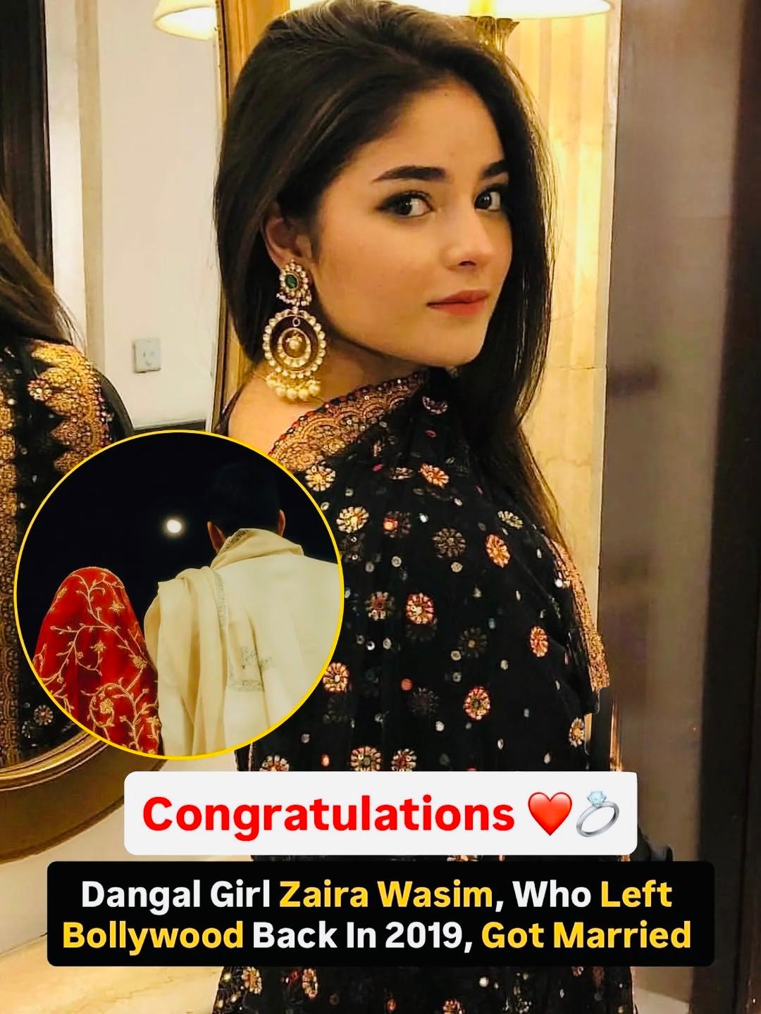 Dangal actress Zaira Wasim sharing her wedding photos with 'Qubool Hai x3' caption on Instagram