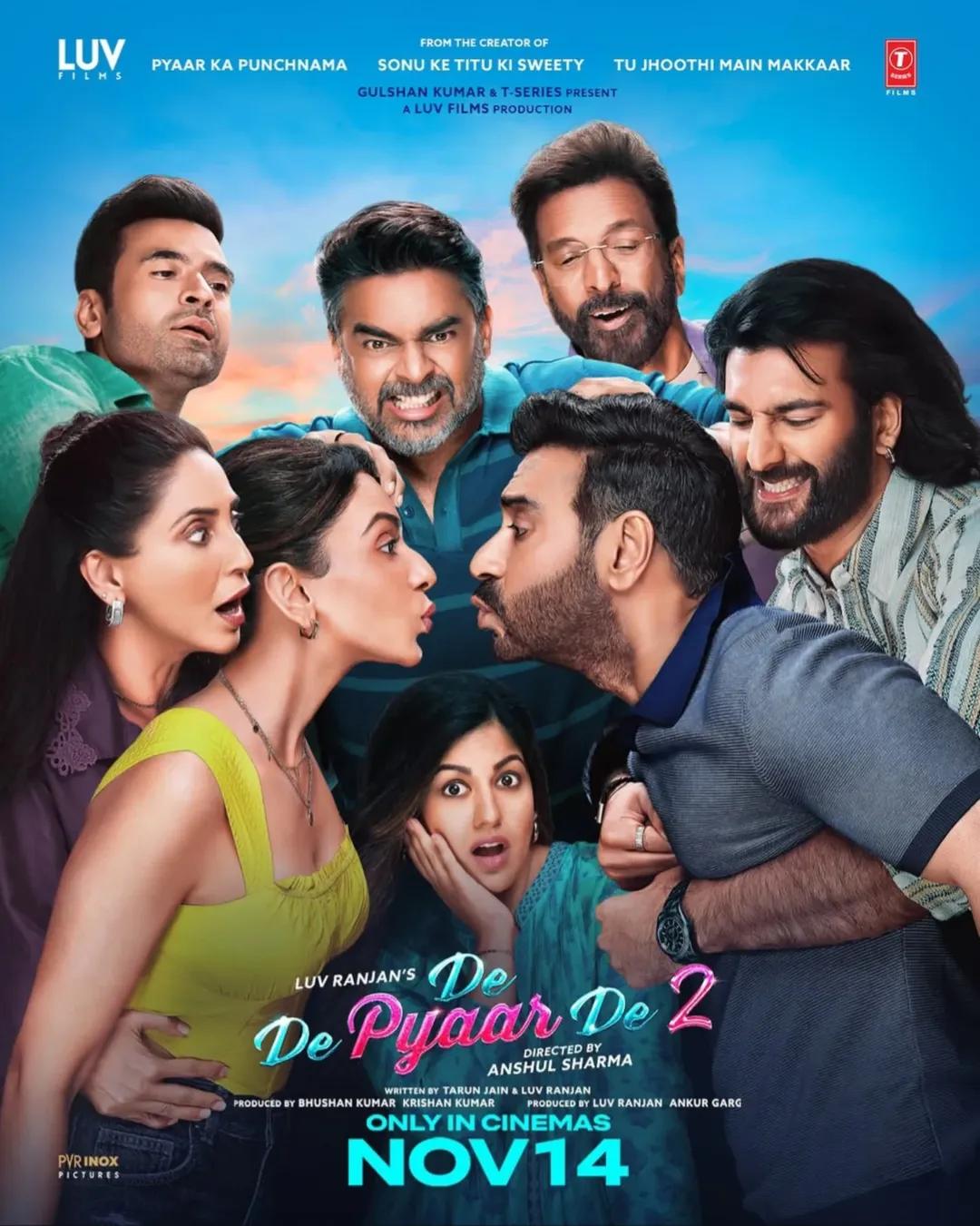 Ajay Devgn, Rakul Preet Singh and R Madhavan in De De Pyaar De 2 Movie Review